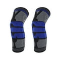 thumbnail image 1 of Unique Bargains 1 Pc Horizontal Stripes Knee Pads for Sports Black, Blue Large, 1 of 6
