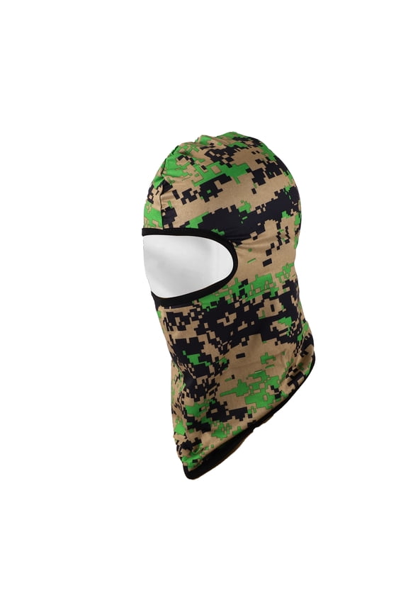 1 Pc Ice Silk Camouflage Balaclava Face Mask Green