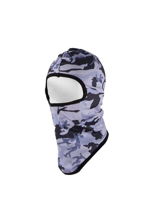 1 Pc Ice Silk Camouflage Balaclava Face Mask Light Gray