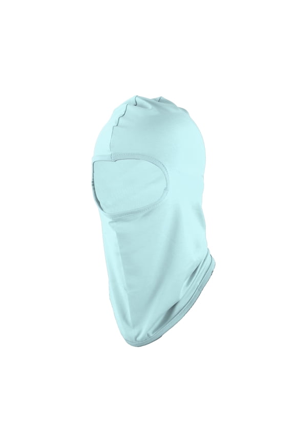 1 Pc Ice Silk Solid Color Balaclava Face Mask Light Blue