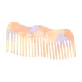thumbnail image 1 of Unique Bargains 1 Pc Irregular Simplicity Hair Comb Light Yellow Acetate Sheet, 1 of 5