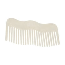 Unique Bargains 1 Pc Irregular Simplicity Hair Comb White Acetate Sheet