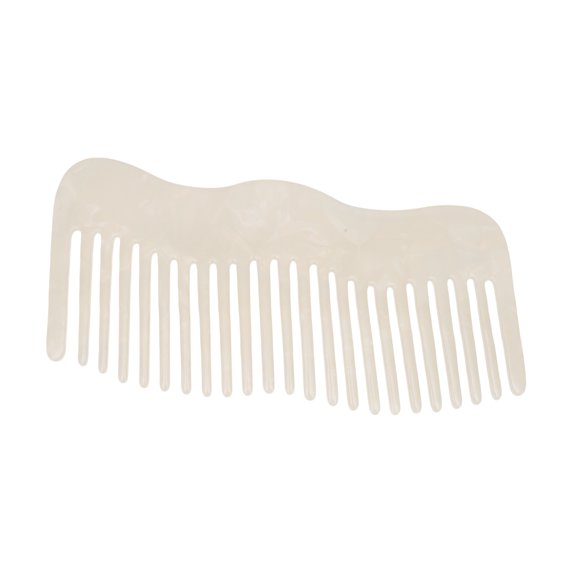 Unique Bargains 1 Pc Irregular Simplicity Hair Comb White Acetate Sheet