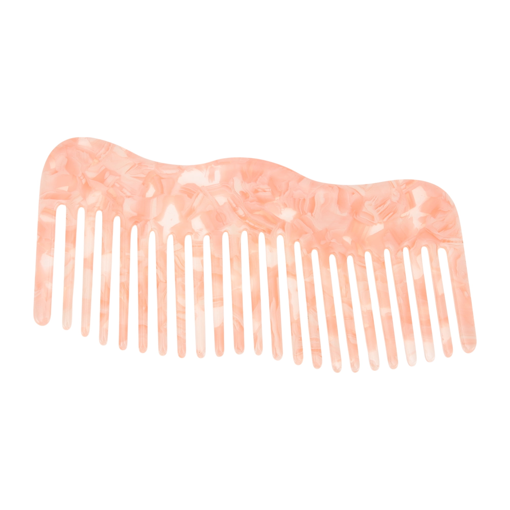 Unique Bargains 1 Pc Irregular Simplicity Hair Comb for All Hair Types Styles Pink