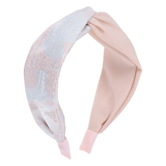 Unique Bargains 1 Pc Jacquard Embroidery Patchwork Headbands for Women Pink Blue
