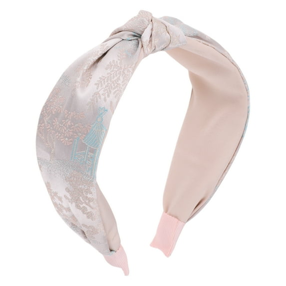 Unique Bargains 1 Pc Jacquard Embroidery Tie Headbands for Women Pink Blue