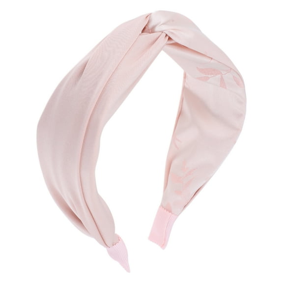Unique Bargains 1 Pc Jacquard Embroidery Tie Headbands for Women Pink