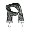 thumbnail image 1 of Unique Bargains 1 Pc Jacquard Pattern Bright Silver Tone Hook Handbag Strap for Dating Deep Gray Polyester, 1 of 5