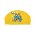 thumbnail image 1 of Unique Bargains 1 Pc Knitted PU Cartoon Crocodile Swim Cap Yellow, 1 of 6