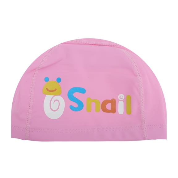 Unique Bargains 1 Pc Knitted PU Elastic Cartoon Snail Swim Cap Pink