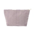 thumbnail image 1 of Unique Bargains 1 Pc Knitted Stripes Makeup Bag for Everyday Use Purple, 1 of 5