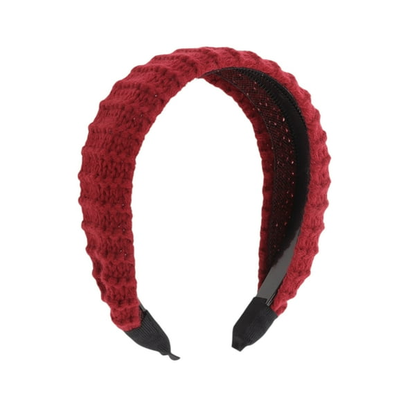 Unique Bargains 1 Pc Knitted Wide Headbands for Women Red