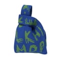 thumbnail image 1 of Unique Bargains 1 Pc Knitted Wrist Bag Letter Gift Bag Blue, 1 of 5