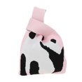 thumbnail image 1 of Unique Bargains 1 Pc Knitted Wrist Bag Portable Animal Pattern Gift Bag Pink, 1 of 5