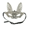thumbnail image 1 of Unique Bargains 1 Pc Lace Long-Ear Bunny Half Face Party Mask for Masquerade Party Bronze Lace, 1 of 5