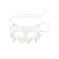 thumbnail image 1 of Unique Bargains 1 Pc Lace Tiger-Head Half Face Party Mask for Masquerade Party White Lace, 1 of 5