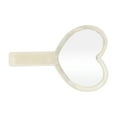 thumbnail image 1 of Unique Bargains 1 Pc Lady Heart Shape Handheld Mirror for Business Travel Beauty Parlor White Acetate Aluminum Mirror, 1 of 2
