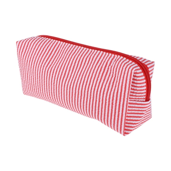 Unique Bargains 1 Pc Lady Portable Rectangle Makeup Bag for Travel Red Polyester