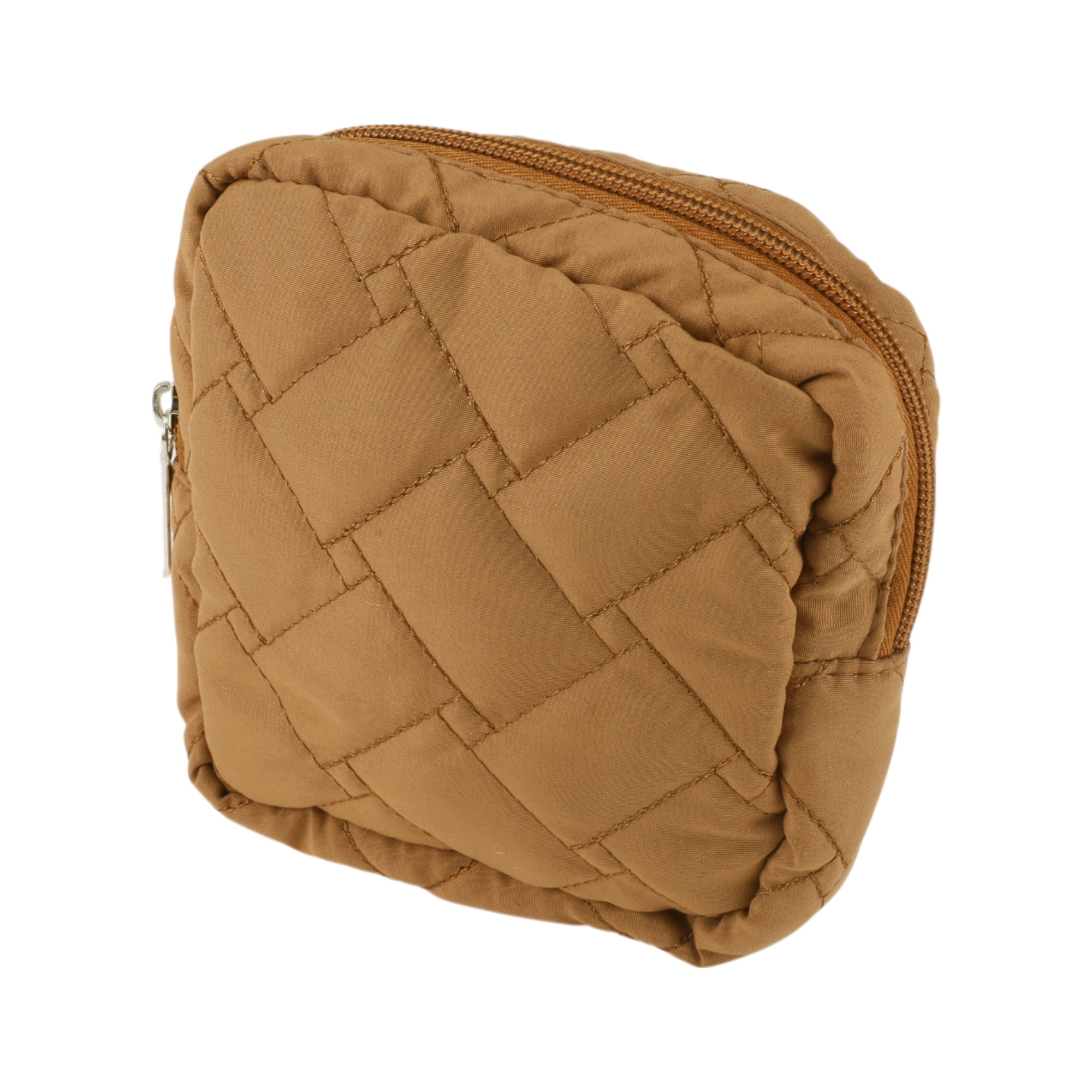 Unique Bargains 1 Pc Lady Portable Square Lipstick Bag for Outdoor Activities Deep Brown