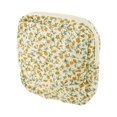 thumbnail image 1 of Unique Bargains 1 Pc Lady Portable Square Lipstick Bag for Vacation Beige Yellow Polyester, 1 of 6