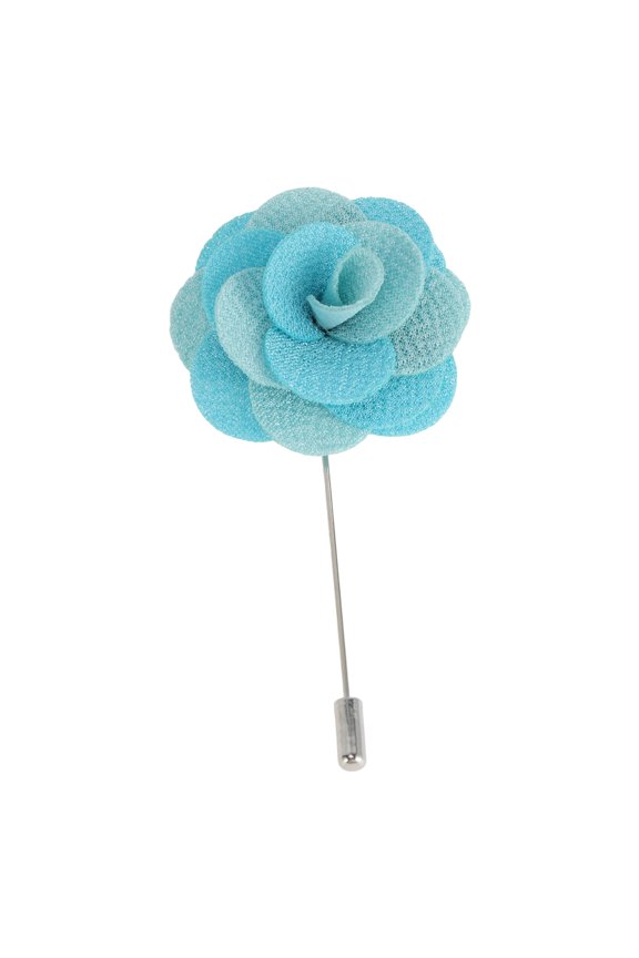 1 Pc Lapel Pin Two-tone Camellia Suit Pin Blue