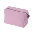 thumbnail image 1 of Unique Bargains 1 Pc Large Striped Pattern Makeup Bag for Travel Rose Red, 1 of 5