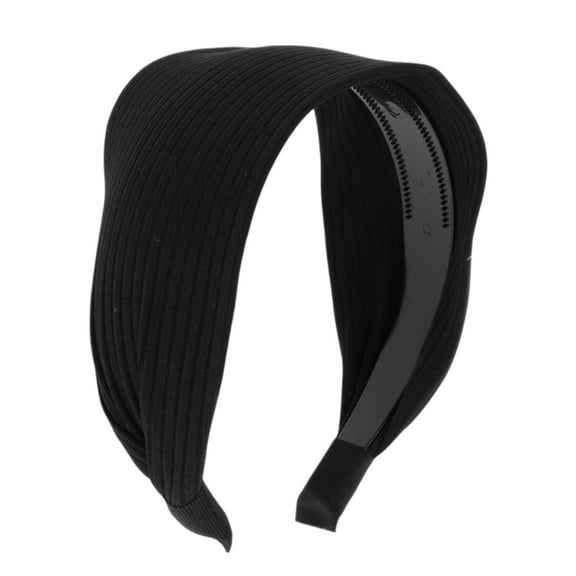 Unique Bargains 1 Pc Large Wide-side Headband 6.5"x4.33" Black