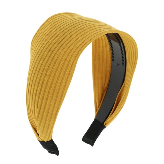 Unique Bargains 1 Pc Large Wide-side Headband 6.5"x4.33" Yellow