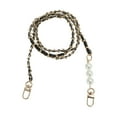 thumbnail image 1 of Unique Bargains 1 Pc Leather and Faux Pearl Handbag Strap for Travelling Light Glod Tone Black PU Alloy, 1 of 5