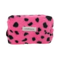 thumbnail image 1 of Unique Bargains 1 Pc Leopard Plush Drawstring Makeup Bag for Vacation Business Travel Plush Rose Red, 1 of 6