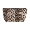 thumbnail image 1 of Unique Bargains 1 Pc Leopard Print Makeup Bag Dark Coffee Color PU, 1 of 4