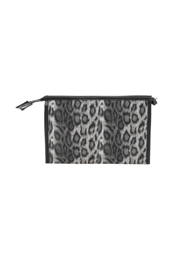 1 Pc Leopard Printed Makeup Bag Black PU