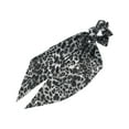 thumbnail image 1 of Unique Bargains 1 Pc Leopard Tie Triangle Ribbon Scrunchies Black White, 1 of 5