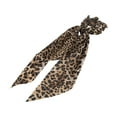 thumbnail image 1 of Unique Bargains 1 Pc Leopard Tie Triangle Ribbon Scrunchies Coffee Color, 1 of 5