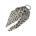 thumbnail image 1 of Unique Bargains 1 Pc Leopard Triangle Ribbon Hair Elastic Band Coffee Color, 1 of 5
