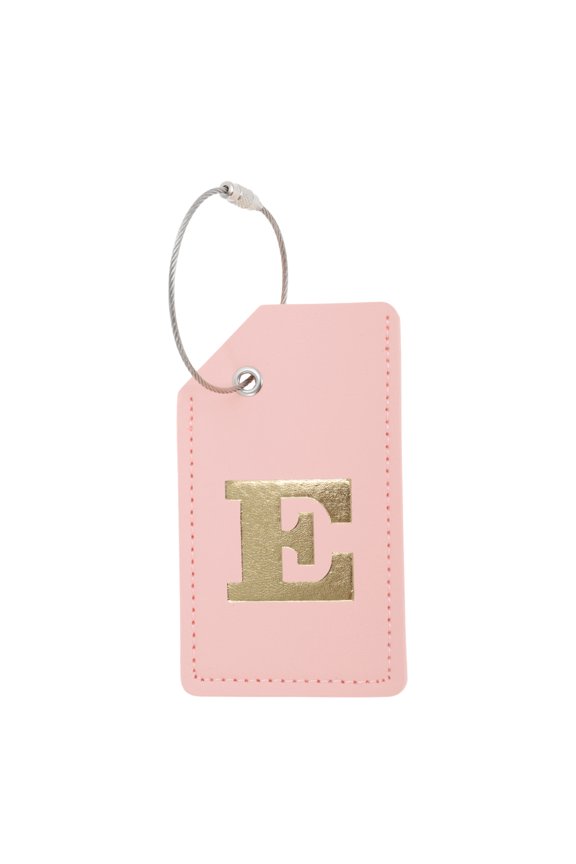1 Pc Letter E Luggage Tag for Travelling Pink PU