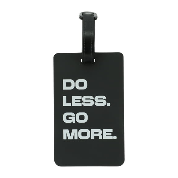 Unique Bargains 1 Pc Letters Pattern Luggage Tag for Travelling Black