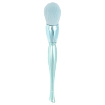 Unique Bargains 1 Pc Lightweight Blush Brush for Business Travel Blue Artificial Fiber Wool Plastic