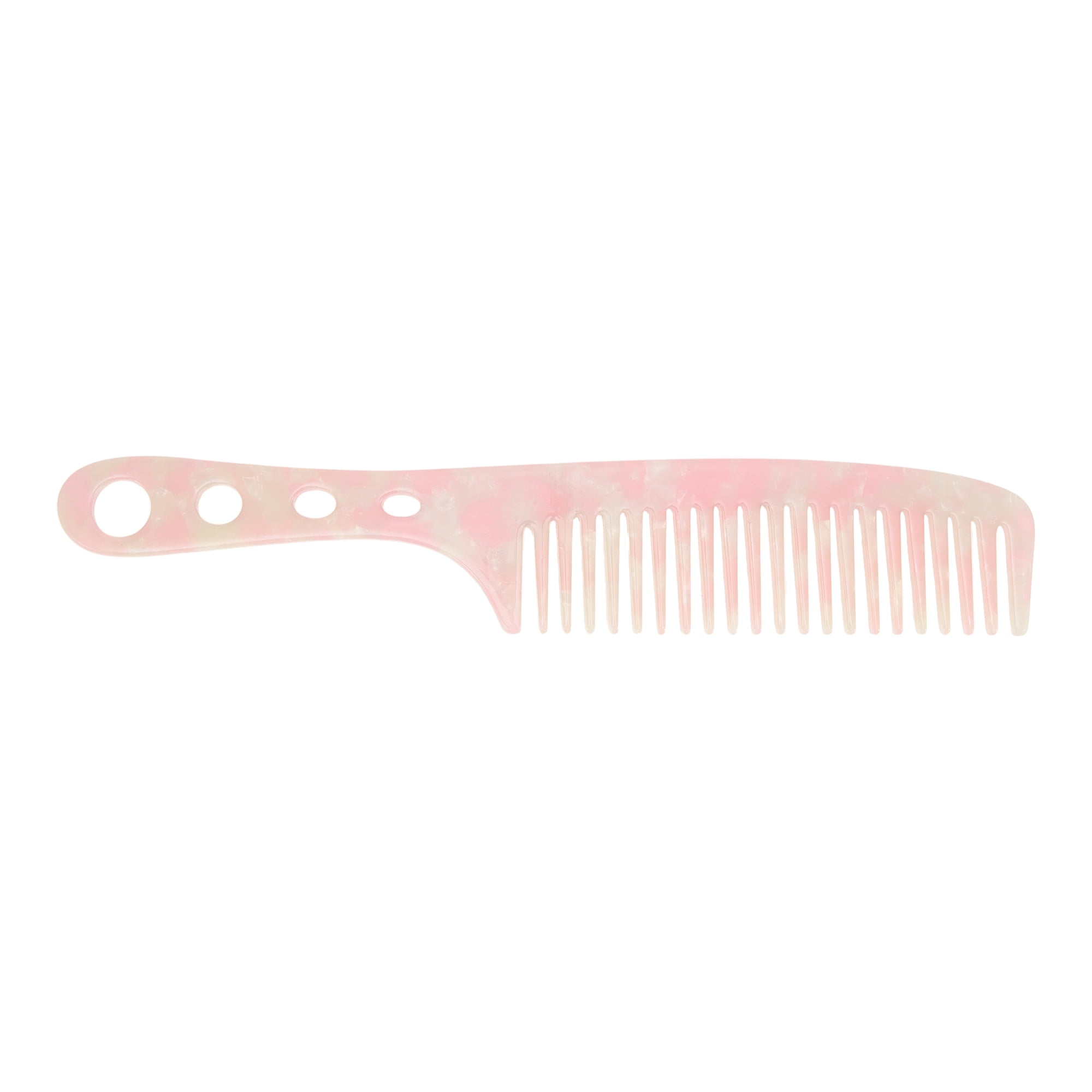 Unique Bargains 1 Pc Lightweight Exquisite Long Handle Hair Comb for All Hair Types Pink