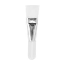 Unique Bargains 1 Pc Lightweight Flat Head Facial Mask Brush Silver Tone