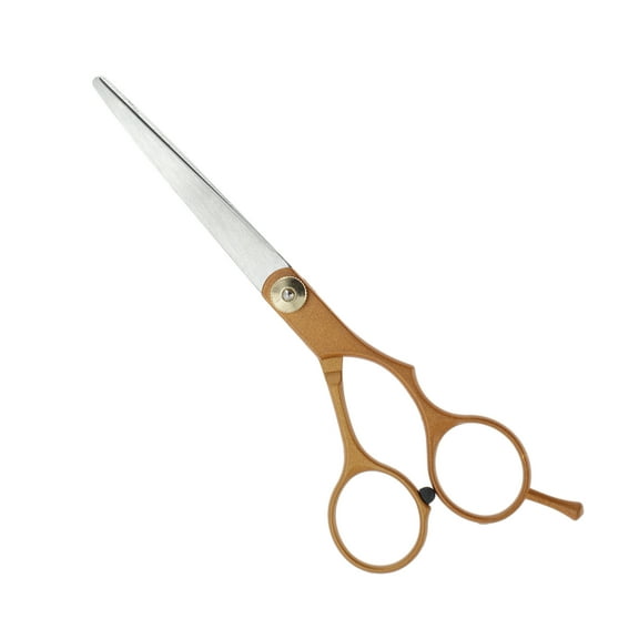 Unique Bargains 1 Pc Lightweight Flat Shears Hair Cutting Scissors for Hair Styling Gold Tone Silver Tone