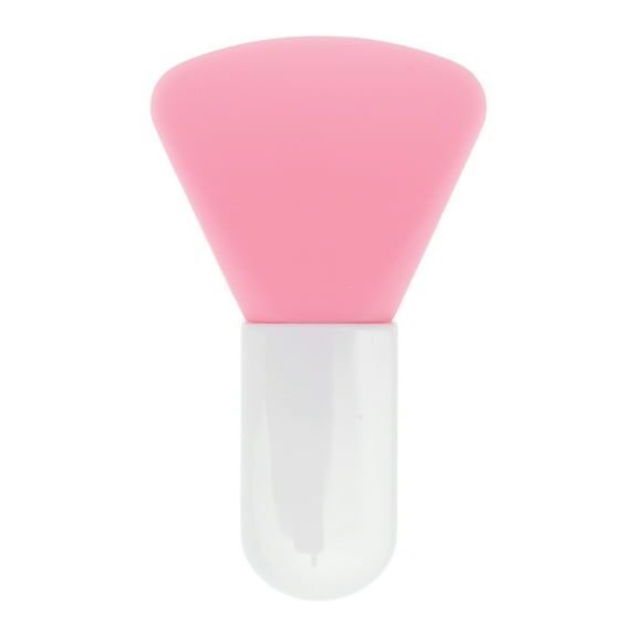 Unique Bargains 1 Pc Lightweight Large Fan-shaped Head Facial Mask Brush Pink