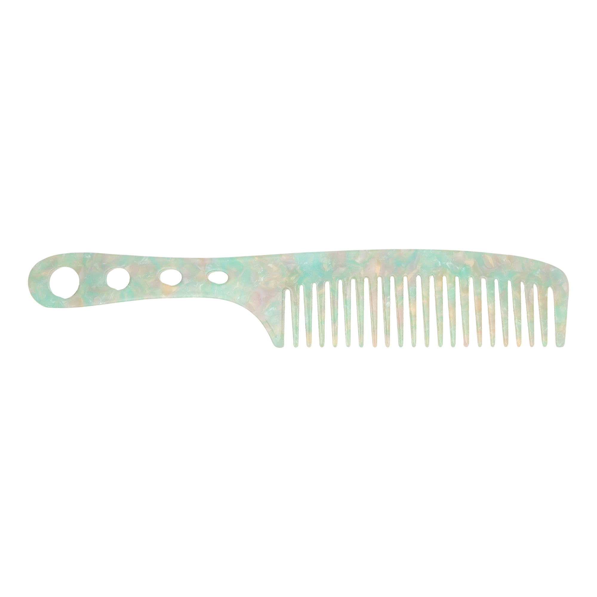 Unique Bargains 1 Pc Lightweight Long Handle Hair Comb for All Hair Types Light Green