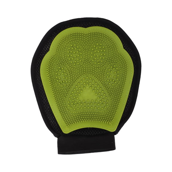 Unique Bargains 1 Pc Lightweight Pet Grooming Gloves for Bathroom Pet Store Yellow Black TPR