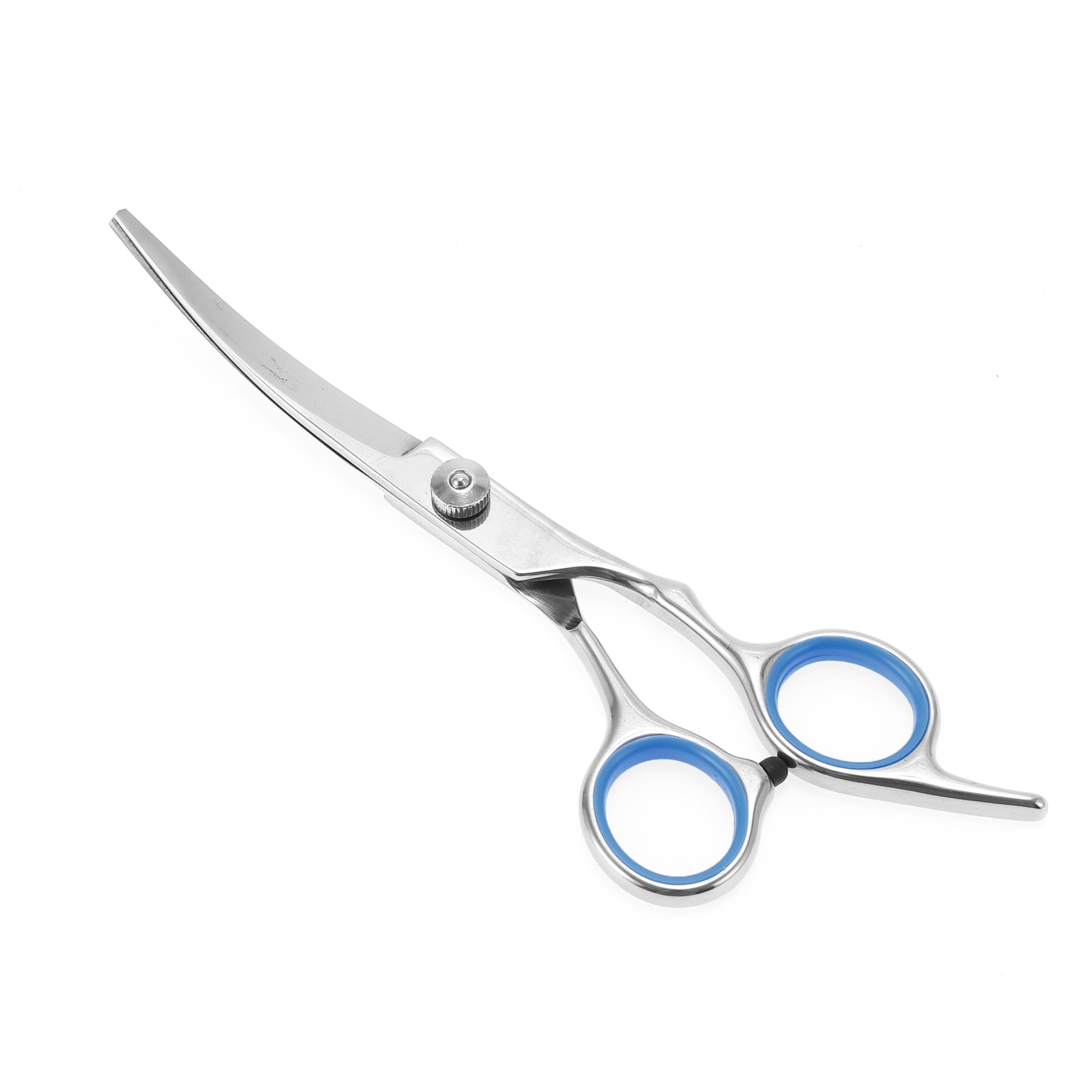 Unique Bargains 1 Pc Lightweight Pet Scissors for Pets Shop 5.5 Inches Silver Tone Blue