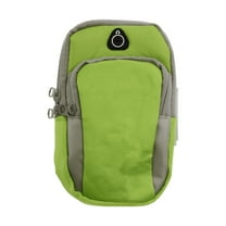 Unique Bargains 1 Pc Lightweight Phone Holder Arm Bands for Hiking Gym Green Nylon