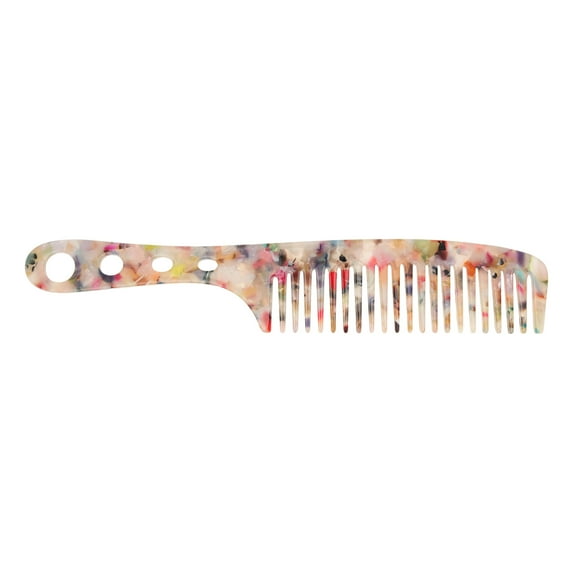 Unique Bargains 1 Pc Long Handle Hair Comb Assorted Color Acetate Sheet