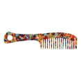 thumbnail image 1 of Unique Bargains 1 Pc Long Handle Hair Comb Colorful Acetate Sheet, 1 of 5
