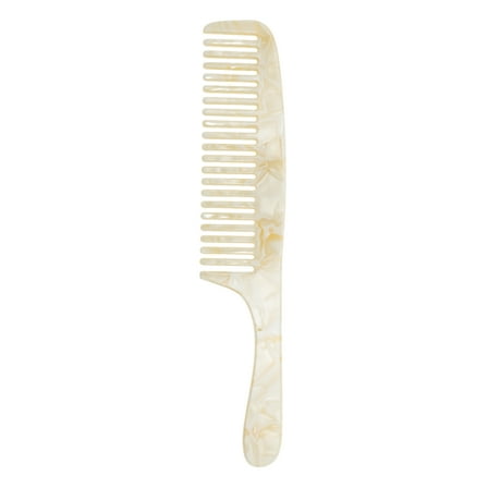 Unique Bargains 1 Pc Long Handle Hair Comb Yellow Acetate Sheet