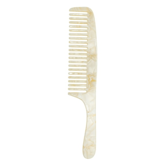 Unique Bargains 1 Pc Long Handle Hair Comb Yellow Acetate Sheet